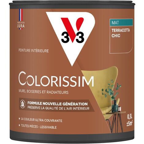 Peinture murale intérieure Colorissim® V33 Terracotta chic Mat 0,5L (1/5)