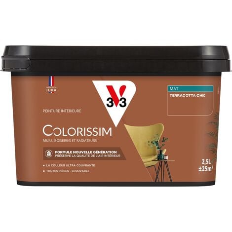 Peinture murale intérieure Colorissim® V33 Terracotta chic Mat 2,5L