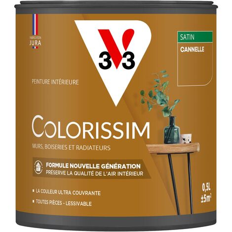 Peinture murale intérieure Colorissim® V33 Cannelle Satin 0,5L