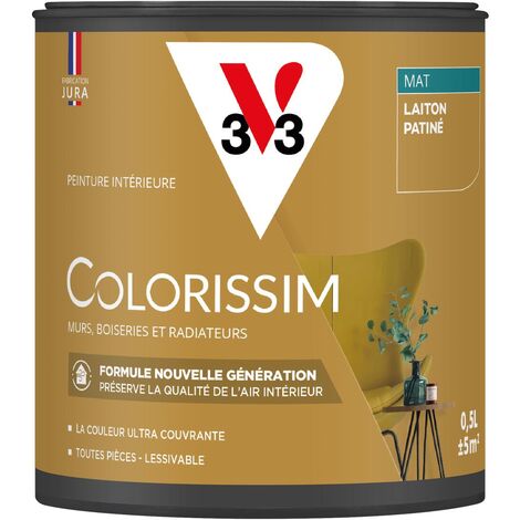 Peinture murale intérieure Colorissim® V33 Laiton patiné Mat 0,5L