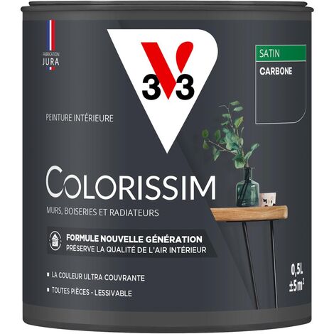 Peinture murale intérieure Colorissim® V33 Carbone Satin 0,5L