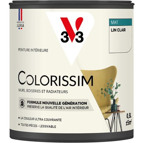 Peinture murale intérieure Colorissim® V33 Lin clair Mat 0,5L