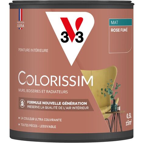 Peinture murale intérieure Colorissim® V33 Rose fumé Mat 0,5L (1/5)