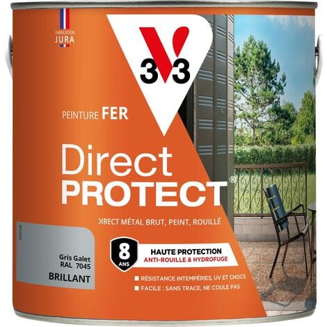 Peinture fer extérieur Direct Protect® V33 Blanc RAL 9016 Brillant 0,5L