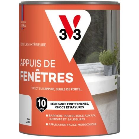 Peinture extérieure pour appuis de fenêtre V33 Blanc Satin 1L