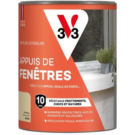 Peinture extérieure pour appuis de fenêtre V33 Ton pierre Satin 1L