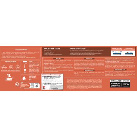 Peinture extérieure pour appuis de fenêtre V33 Ton pierre Satin 1L