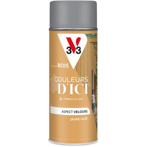 Peinture bois extérieur Couleurs d'Ici® V33 Jaune ocré Velours 400 ml