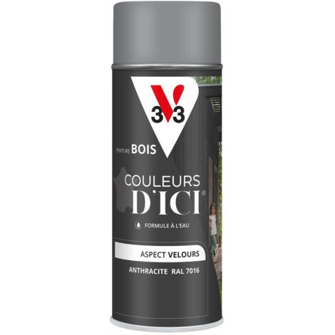 Peinture bois extérieur Couleurs d'Ici® V33 Anthracite Velours 400 ml