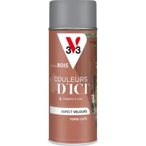 Peinture bois extérieur Couleurs d'Ici® V33 Terre cuite Velours 400 ml