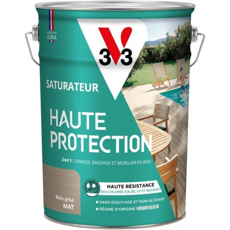 Saturateur Haute Protection Biosourcé V33 bois grisé Mat - 5L