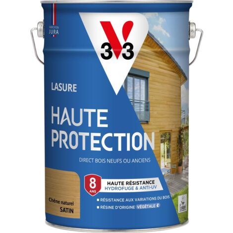 Lasure Haute Protection Biosourcée V33 chêne naturel Satin - 5L