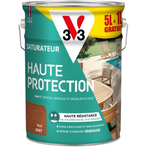 Saturateur Haute Protection Biosourcé V33 teck Mat - 5L + 20%