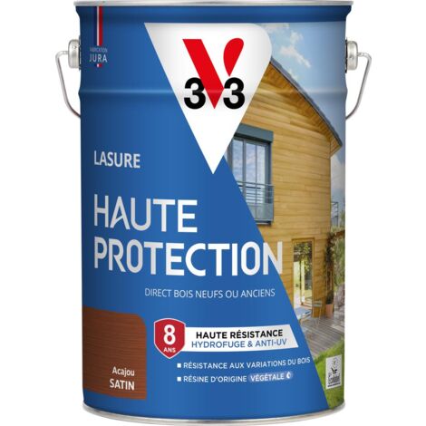 Lasure Haute Protection Biosourcée V33 acajou Satin - 5L