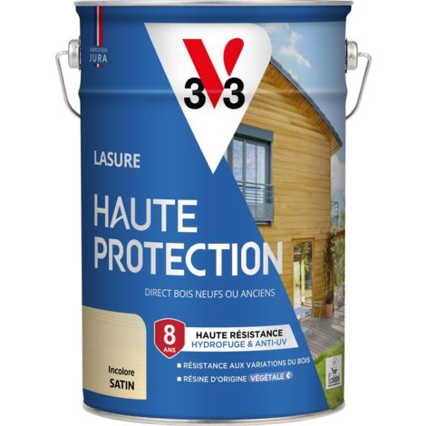 Lasure Haute Protection Biosourcée V33 incolore Satin - 5L