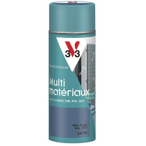 Peinture extérieure Multi-matériaux V33 Bleu orage RAL 5023 Satin 400ml