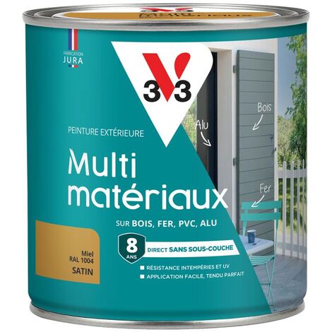 Peinture extérieure Multi-matériaux V33 Miel Satin 0,5L
