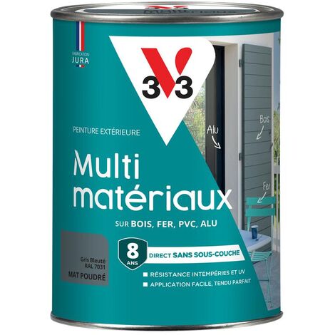 Peinture extérieure Multi-matériaux V33 Gris bleuté RAL 7031 Mat poudré 1,5L