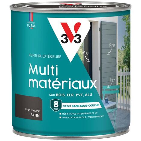 Peinture extérieure Multi-matériaux V33 Brun havane Satin 0,5L