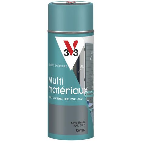 Peinture extérieure Multi-matériaux V33 Gris bleuté RAL 7031 Satin 400ml
