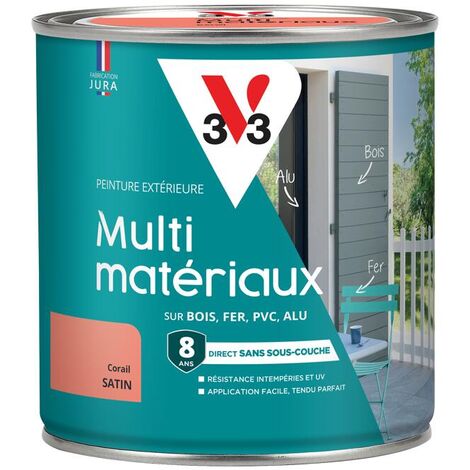 Peinture extérieure Multi-matériaux V33 Corail Satin 0,5L (1/5)
