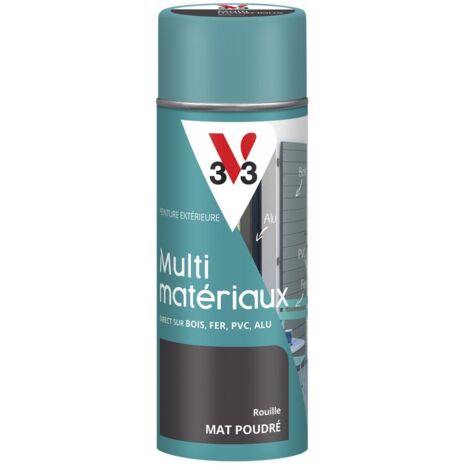 Peinture extérieure Multi-matériaux V33 Rouille Mat poudré 400ml