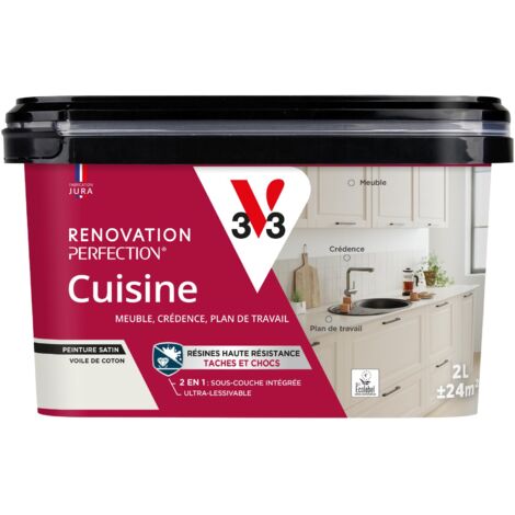 Peinture cuisine Rénovation perfection® V33 Voile de coton satin 2L