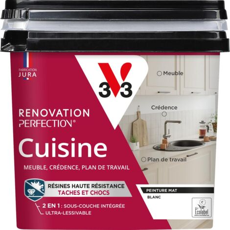 Peinture cuisine Rénovation perfection® V33 blanc mat 0,75L