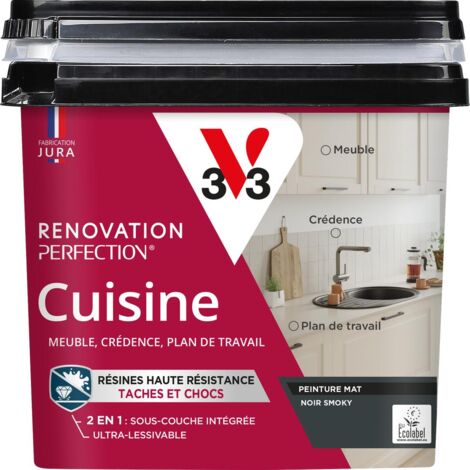 Peinture cuisine Rénovation perfection® V33 Noir smoky mat 0,75L