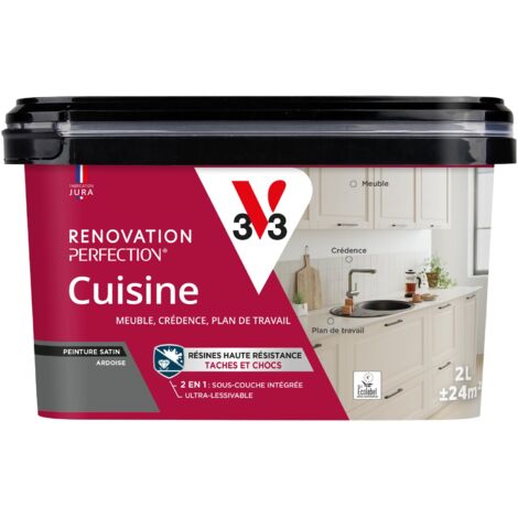 Peinture cuisine Rénovation perfection® V33 Ardoise satin 2L