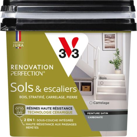 Peinture sols & escaliers Rénovation perfection® V33 Carbonnate satin 0,75L