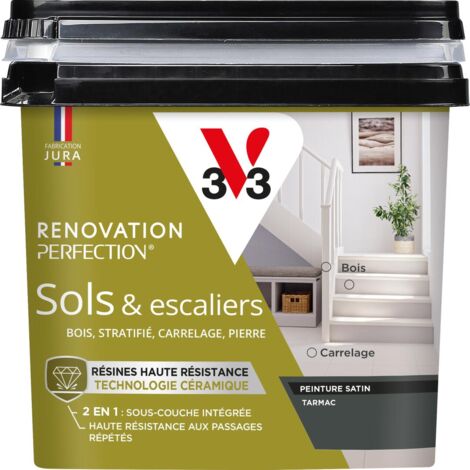 Peinture sols & escaliers Rénovation perfection® V33 Tarmac satin 0,75L