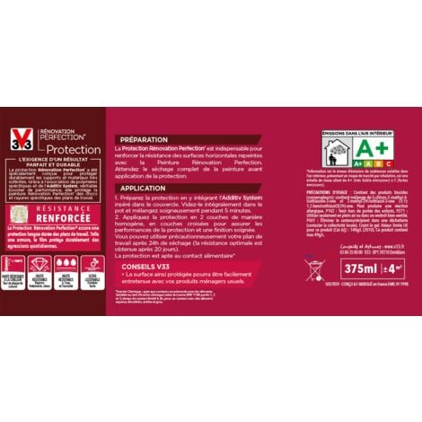 Vernis protection plan de travail Rénovation perfection® V33 satin 0,375L