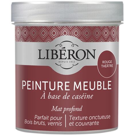Peinture meuble à base de caséine LIBERON Rouge théâtre mat 500 ML