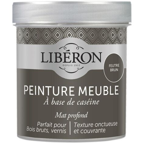 Peinture meuble à base de caséine LIBERON Feutre brun mat 500 ML