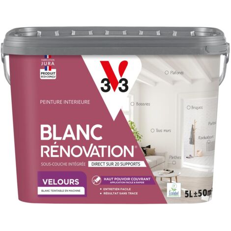 Peinture intérieure Blanc Rénovation® V33 Blanc Velours 5L