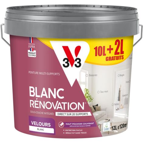 Peinture intérieure Blanc Rénovation® V33 Blanc Velours 12L