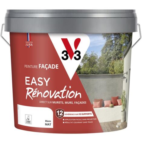 Peinture pour façade Easy Rénovation V33 Blanc 10L