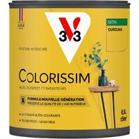 Peinture murale intérieure Colorissim® V33 Curcuma Satin 0,5L
