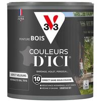 Peinture bois extérieur Couleurs d'Ici® V33 Anthracite Velours 0,5L