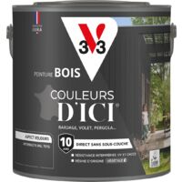 Peinture bois extérieur Couleurs d'Ici® V33 Anthracite Velours 2L