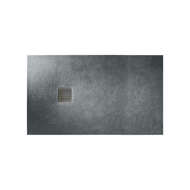 PLATO DE DUCHA RESINA EXTRAPLANO Outletaseo® - 【70x80, GRIS CEMENTO  RAL-7036】