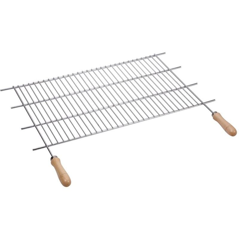 Parrilla Barbacoa Recortable Sauvic con Mangos de Madera 1000x400mm