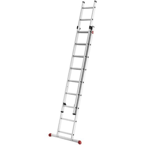 Escalera De Aluminio Hailo S80 ProfiStep Duo 9 Pelda Os