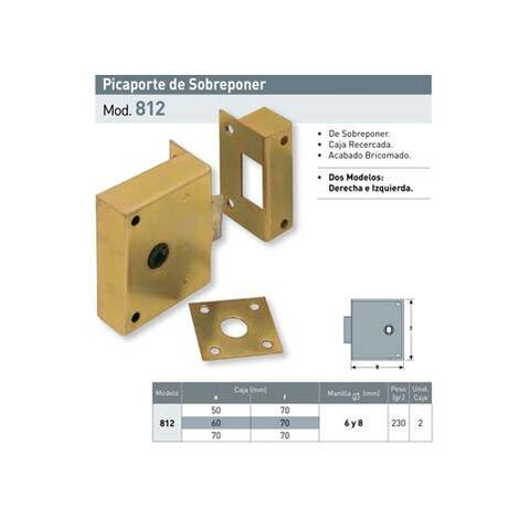 Picaporte Sobreponer Urko 812/60x70 BICROMATADO