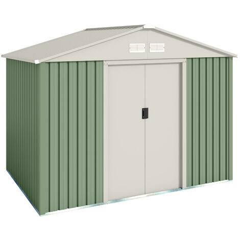 Gartenhaus aus Metall Gavle 4,72m2 - 10 Jahre Garantie - 261x181x198 cm. Metall-Schuppen