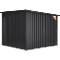 Fahrradgarage Metall 4 Fahrräder 4,2m2 Nyon – 206x204x163cm - 4 Fahrradspuren enthalten - Breite Doppeltüren