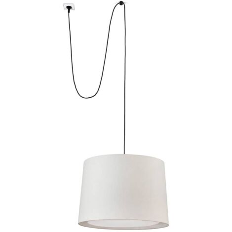 Faro CONGA Beige zylindrische Pendelleuchte mit Stecker