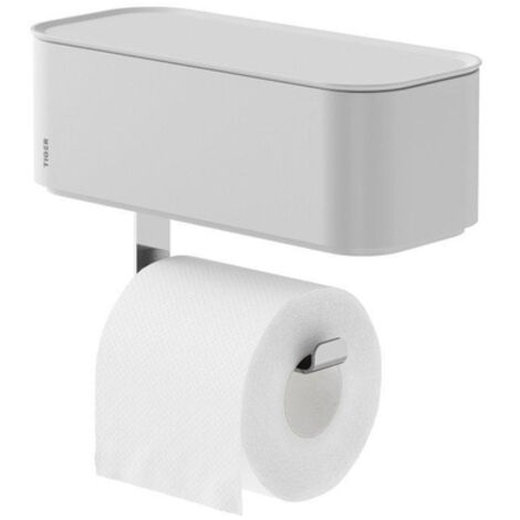 Tiger 2 Store Porte-papier toilette 25x11x15.4cm avec rangement Blanc (1/5)