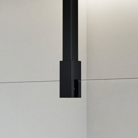 Barre de renfort plafond 125 cm pour douche à l'italienne – Inox noir mat – Résistante à l'humidité – Installation facile – Fortifura